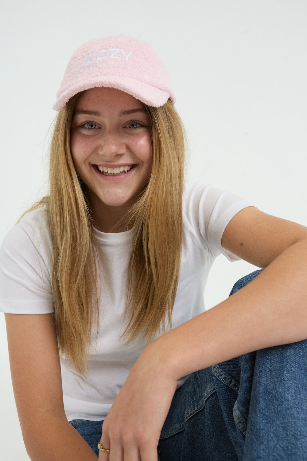 Kids Cap in Pastel Pink