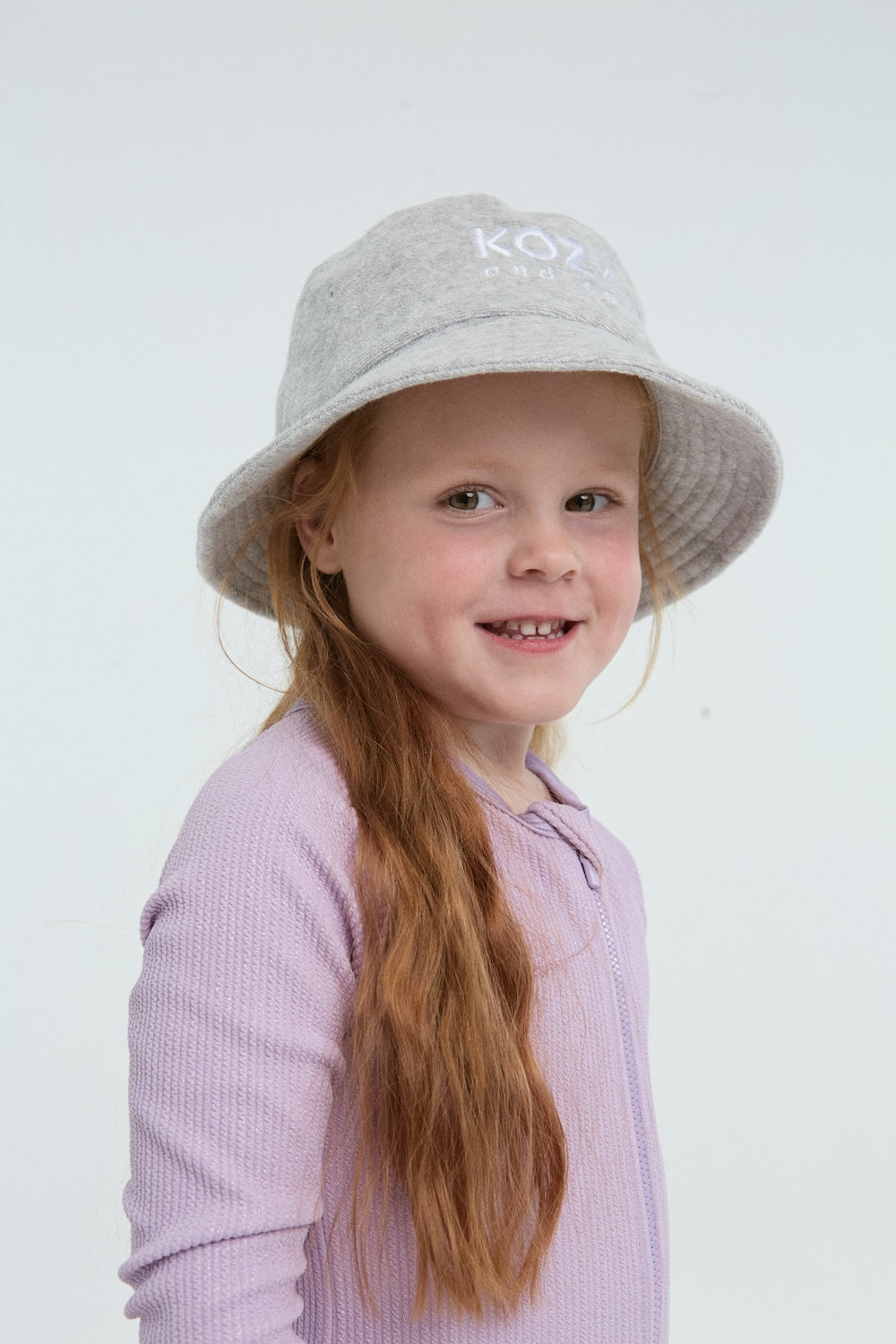 Kids Terry Bucket Hat Grey